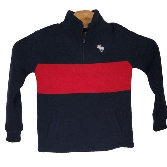 Kids Abercrombie and Fitch Pull Over 1/4 Zip Fleece Size S/10 - Picture 2 of 7